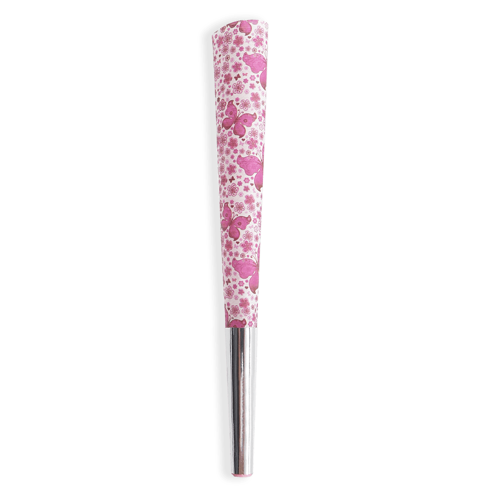 Beautiful Burns Rolling Papers Pink Butterfly Cone