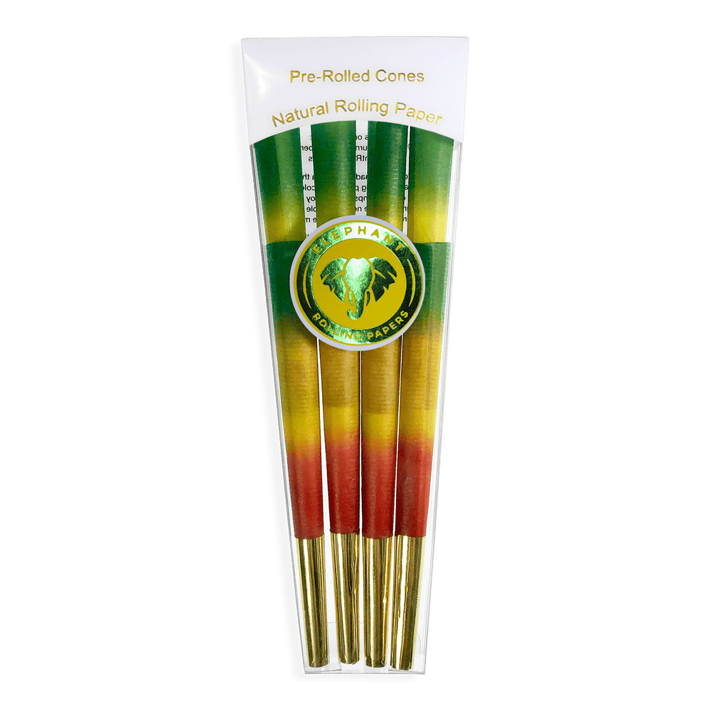Elephant Rolling Papers Rasta Gold 8 Pack